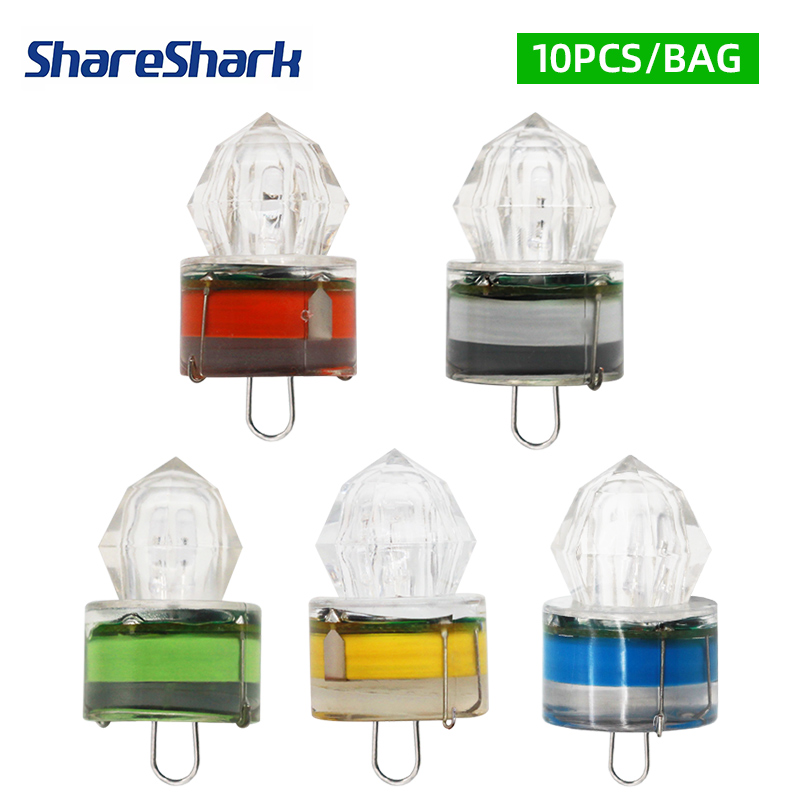 Bite Alarm - ShareShark 10pcs/bag LED Fishing Lights Underwater