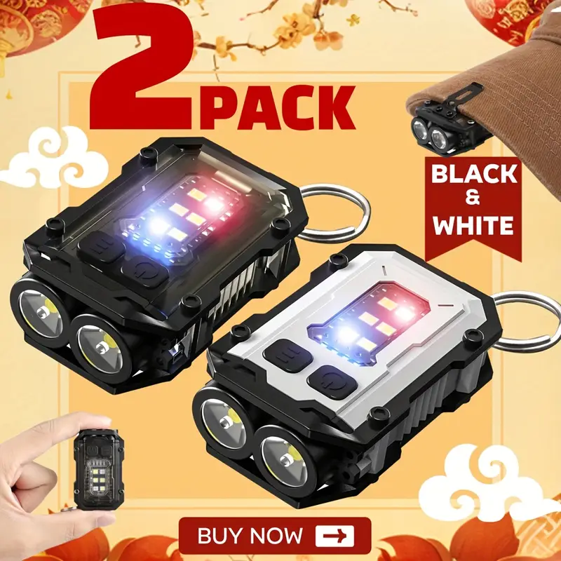 Fishing Light - Clip-On Flashlight Rechargeable Mini EDC Keychain