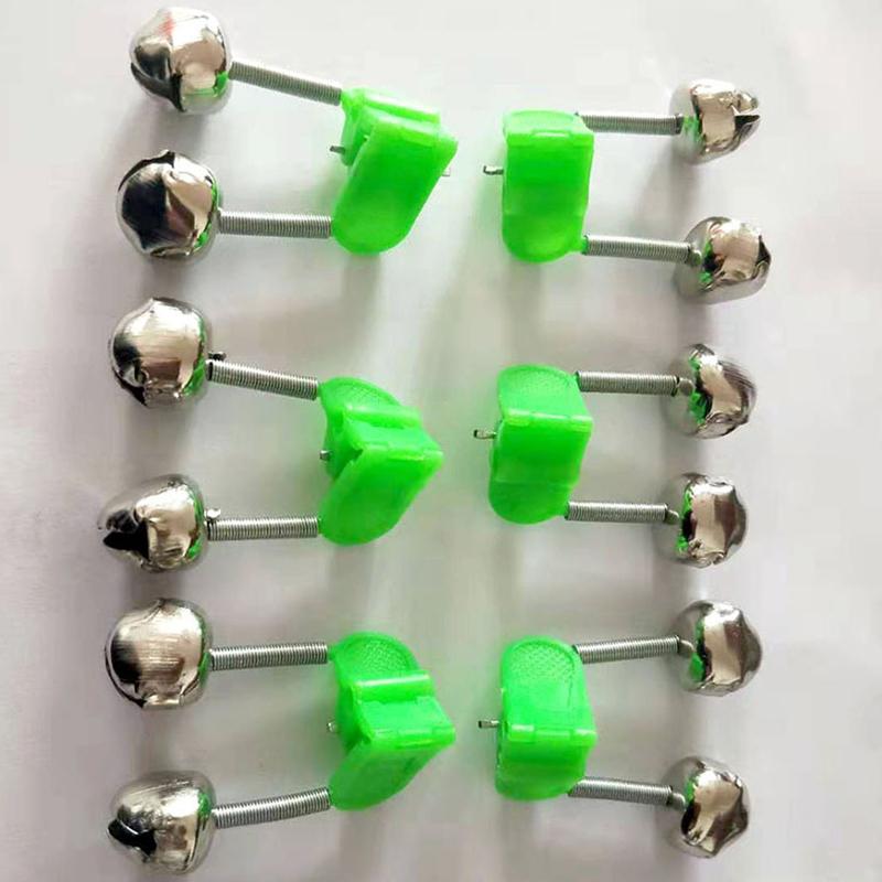 Bite Alarm - 10Pcs Clamp On Fishing Rod Bells