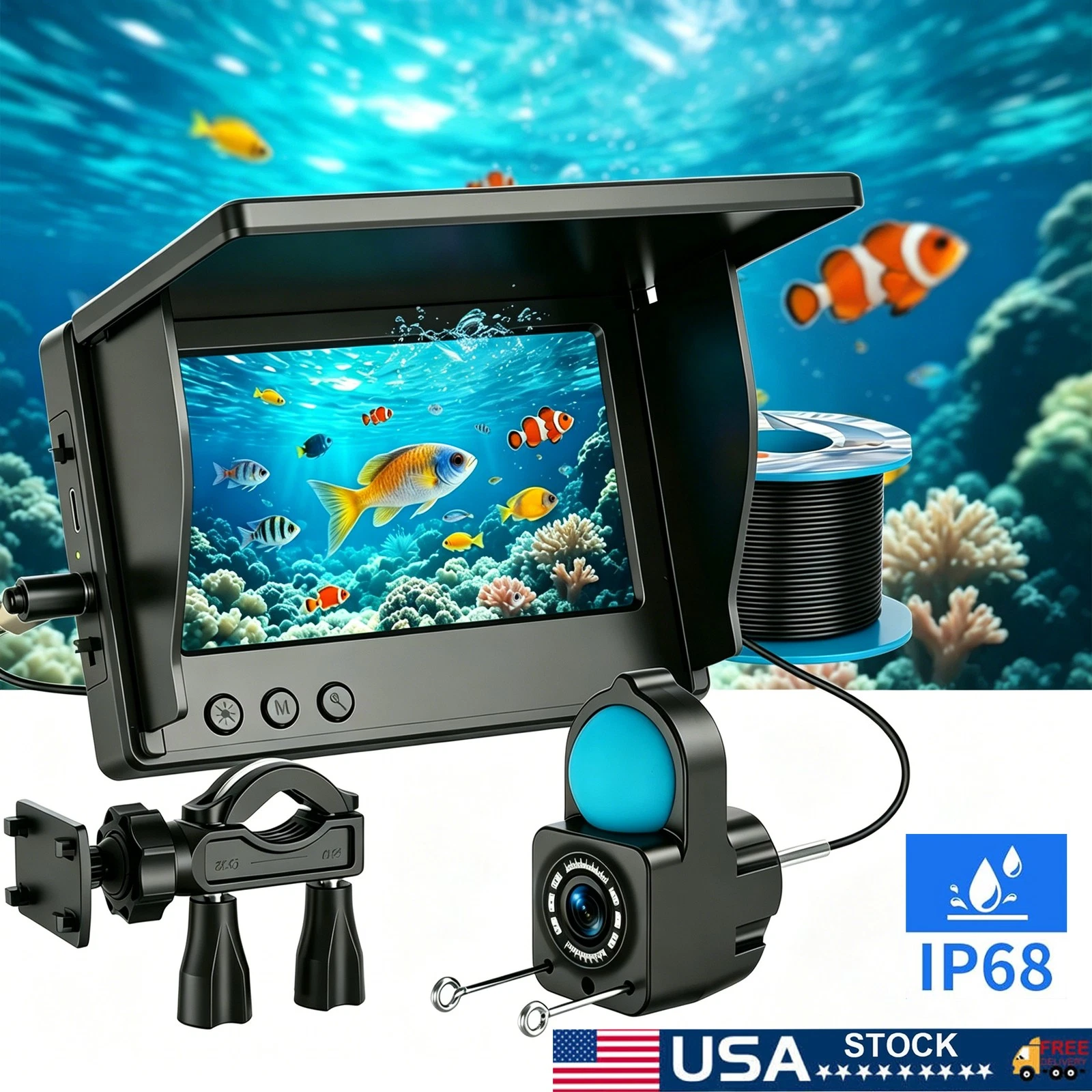 Fish Finder Portable - Underwater Fishing Camera,Portable Fish Finder with