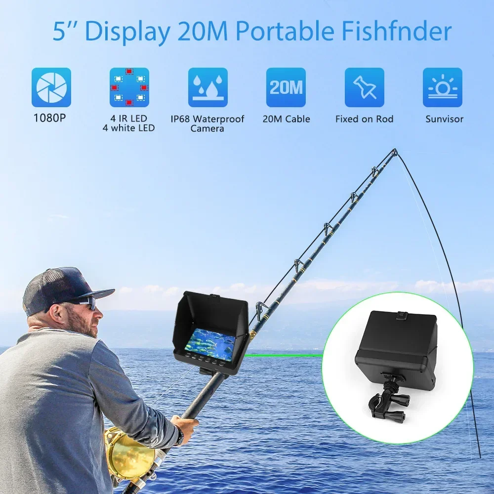 Fish Finder 5.0 Inch LCD Displ - Fish Finder Cable 评论和价格