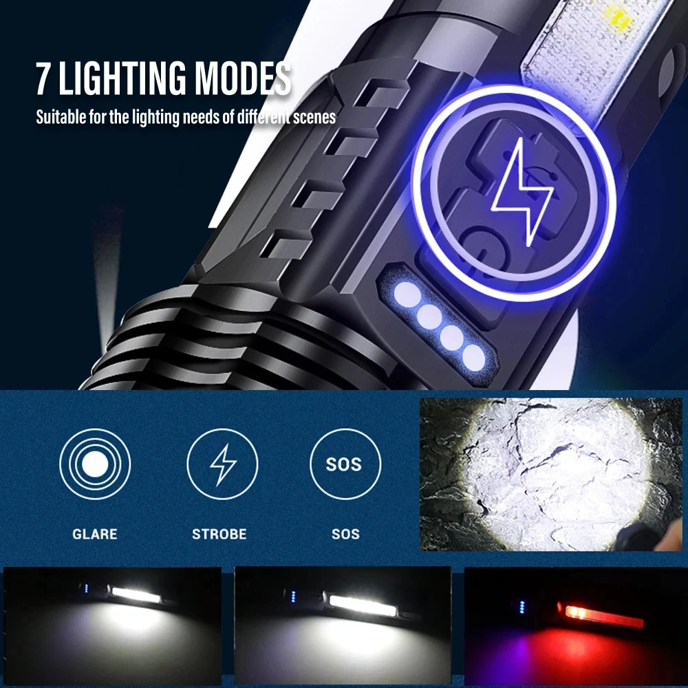 Powerful LED Flashlight Rechar - Fishing Light 评论和价格