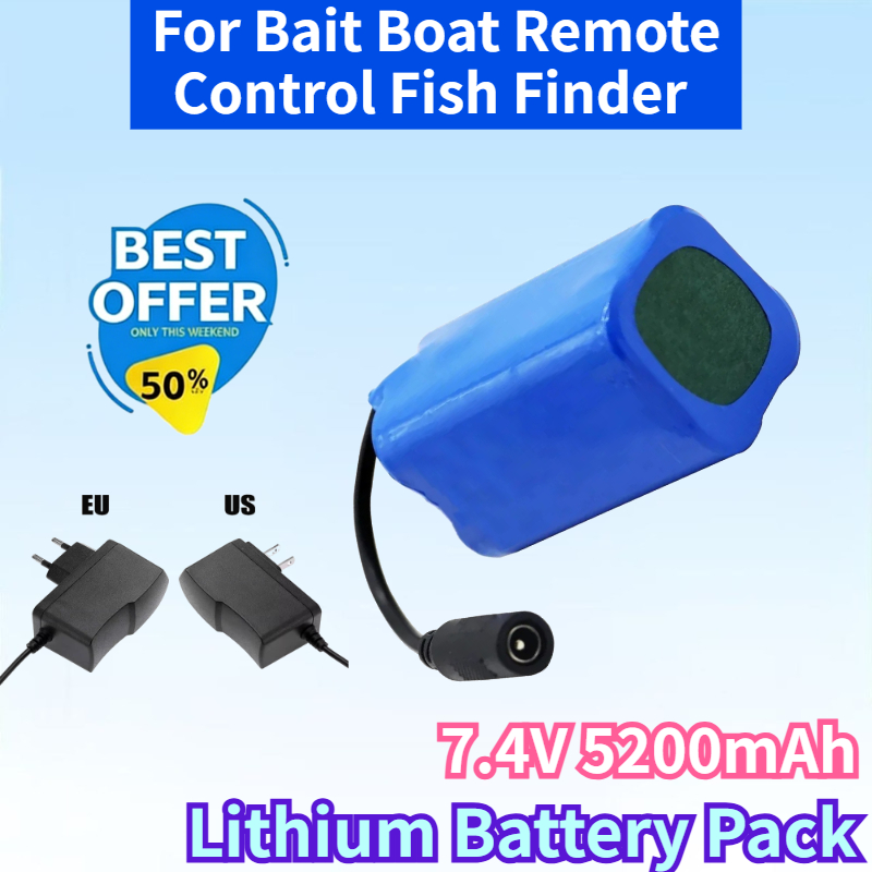 New 18650 7.4V 5200mAh Lipo Ba - Fish Finder Charger 评论和价格