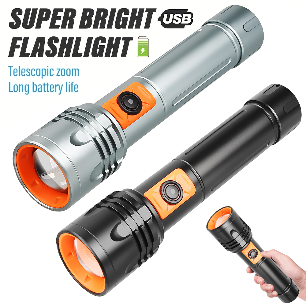 High Power LED Flashlight USB  - Fishing Light 评论和价格