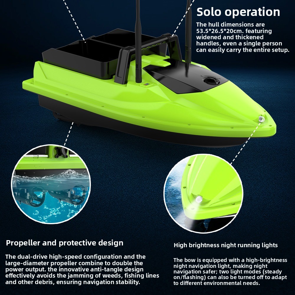 500M RC Fishing Bait Boat Dual - Fish Finder Cable 评论和价格
