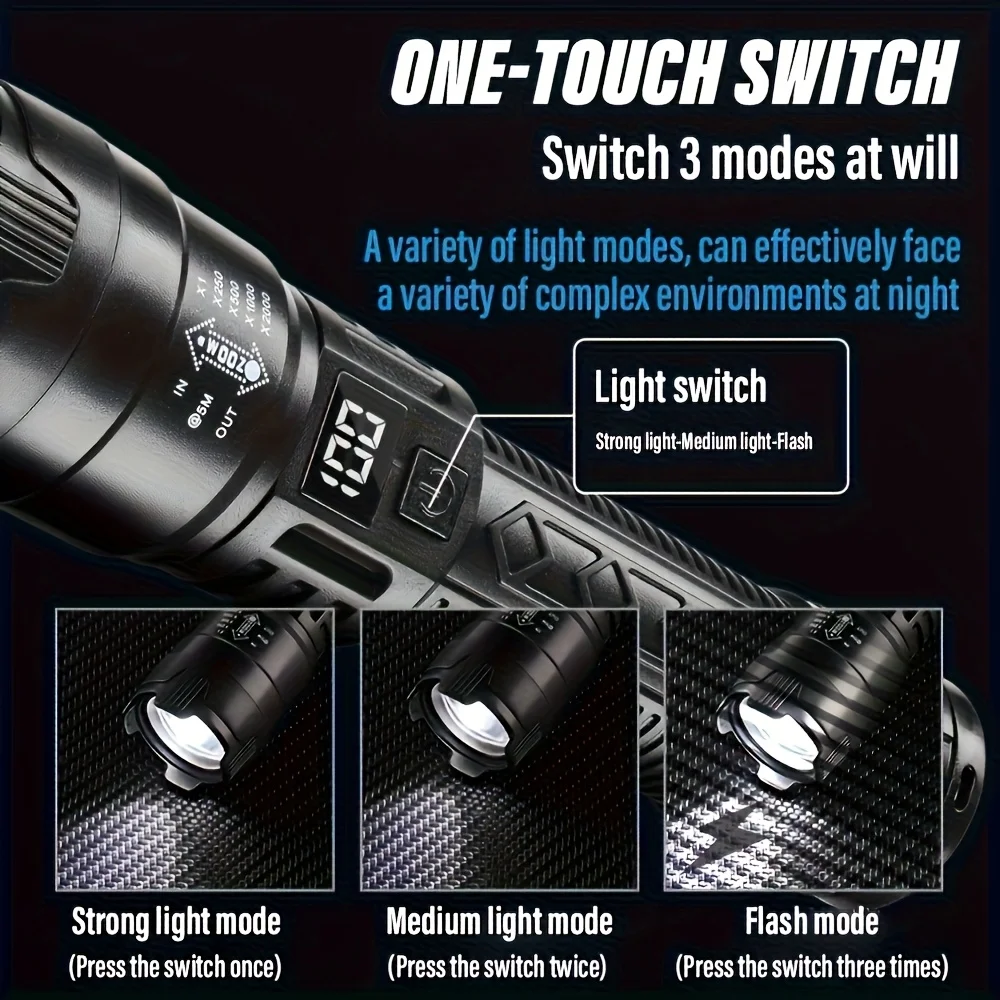 Tactical LED Flashlight 2000LM - Fishing Light 评论和价格