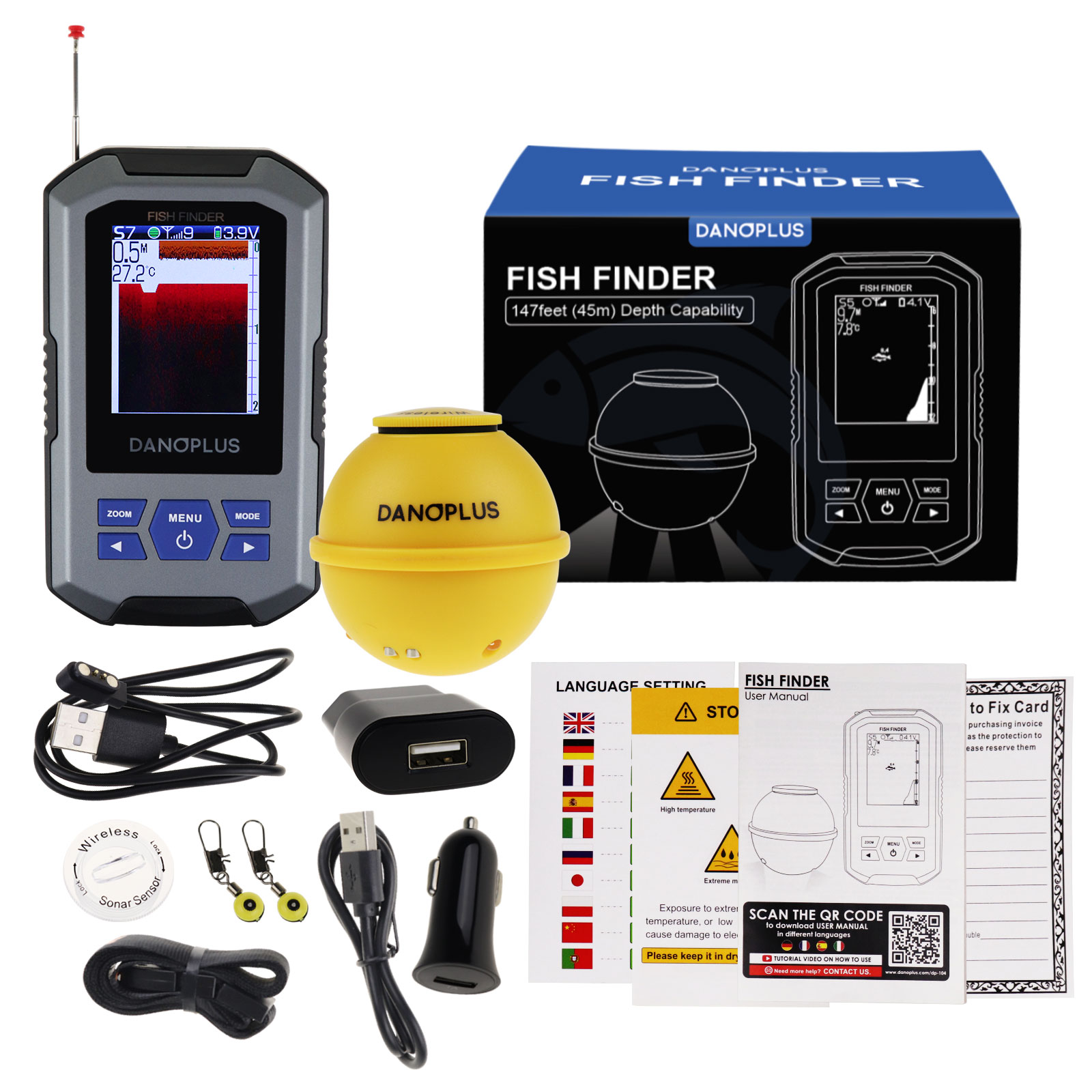 Fish Finder Wireless Sonar Sen - Fish Finder 评论和价格