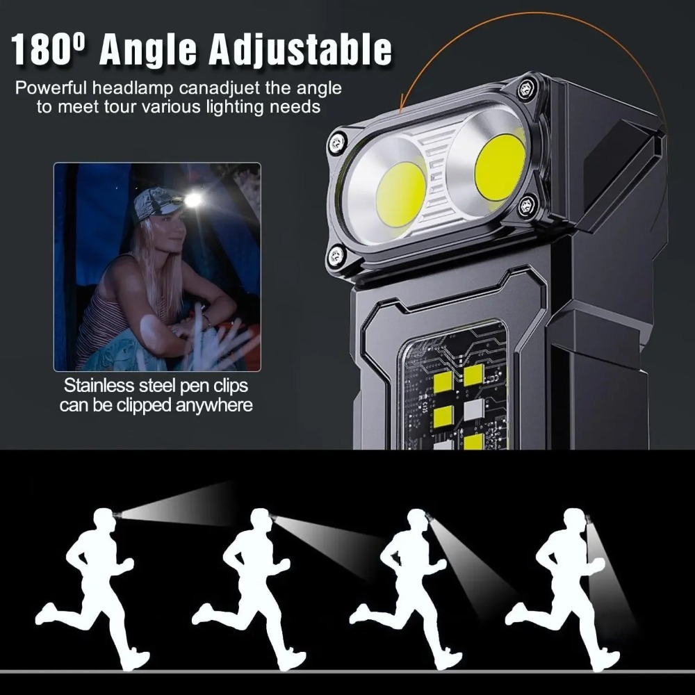 180° Rotatable LED Flashlight  - Fishing Light 评论和价格