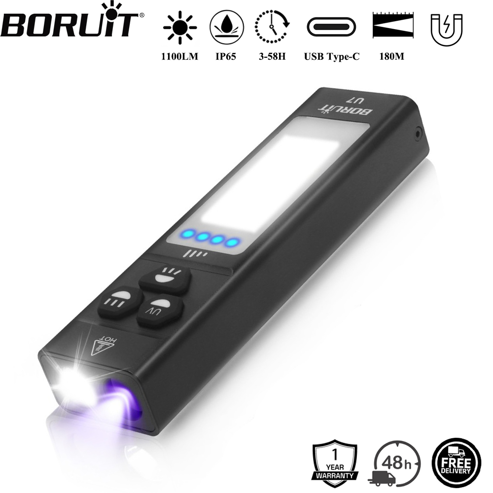 BORUiT U7 UV LED EDC Flashligh - Fishing Light 评论和价格