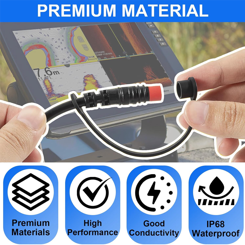 Marine 4-Pin Power Cable Conne - Fish Finder Cable 评论和价格