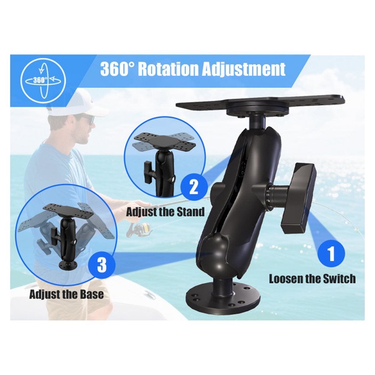 X08A Aluminum Fishfinder Mount - Fish Finder Mount 评论和价格