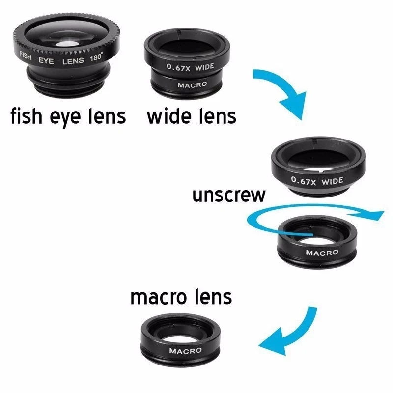 3 In 1 Fisheye Phone Lens 0.67 - Fishing Camera 评论和价格