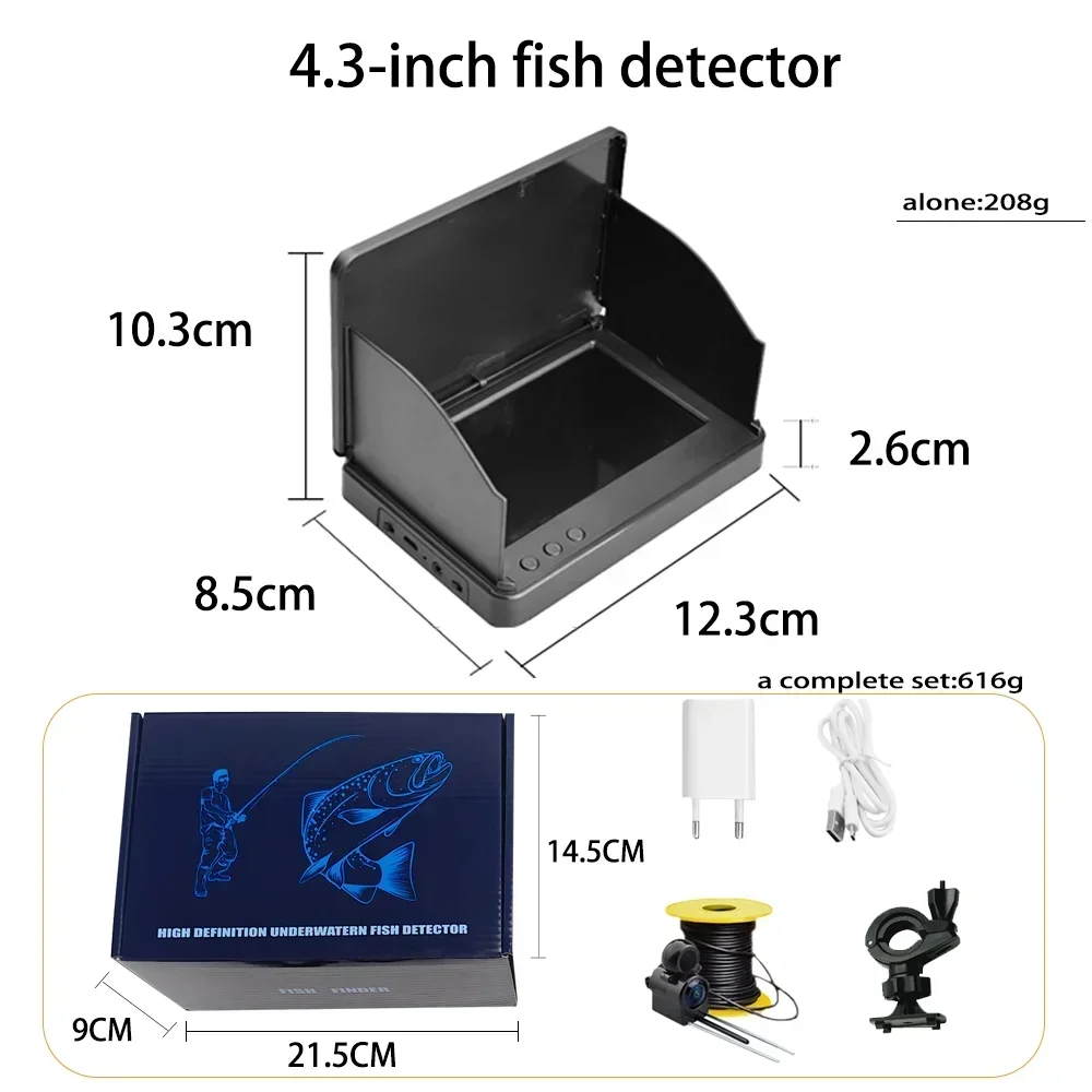 YS43A 4.3-inch Fish Detector U - Fish Finder Battery 评论和价格