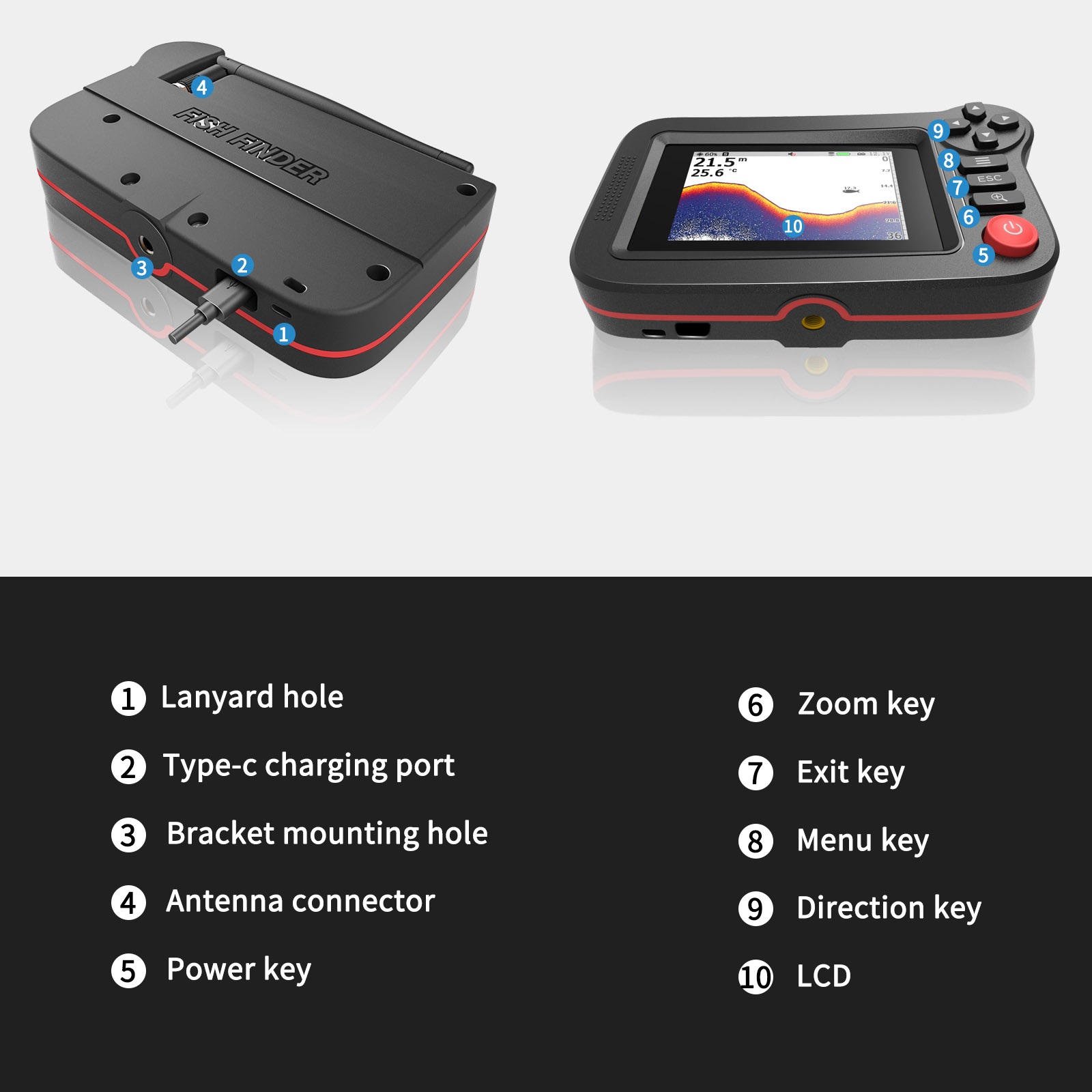 FindFish 200M Portable Fish Fi - Fishing Depth Finder 评论和价格