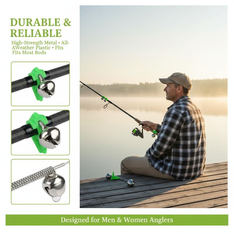 10Pcs Clamp On Fishing Rod Bel - Bite Alarm 评论和价格